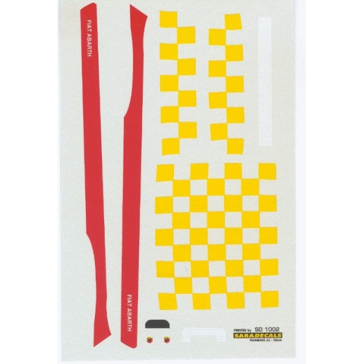 Decal Generica per Fiat 600 Abarth 850 / 1000 TC - scala 1:24